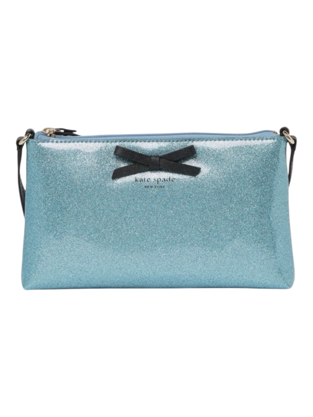 Kate Spade Mavis Street Amy Glitter Crossbody with Bow Detail‎ | Blue Crossbody